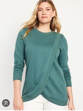 Old Navy Teal Nursing Crewneck Sweatshirt